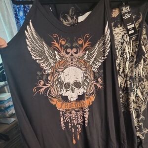 Skull and Wings  Graphic tank
